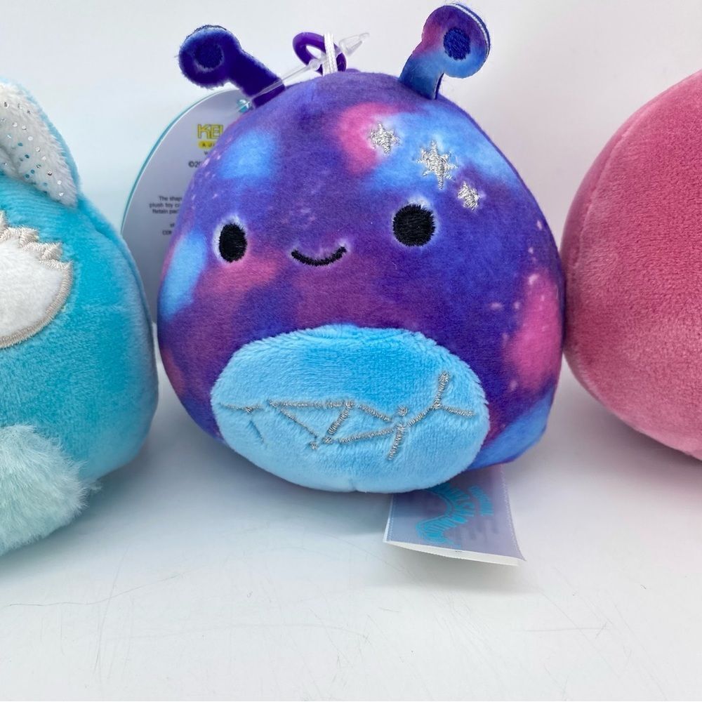 NWT Squishmallow Clip Dabney, Piaxa, and Poleena Plush Lot - Picture 4 of 9